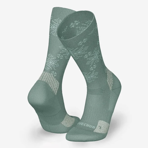 Chaussettes de randonnée chaudes, SH500 Mid vert