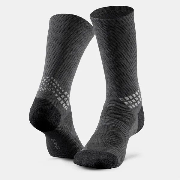 Chaussettes de randonnée hautes laine (2 paires) adulte, Hike 900 gris