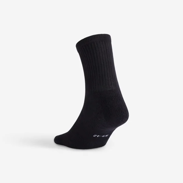 CHAUSSETTES DE SPORT HAUTES RS 100 NOIR LOT DE 3
