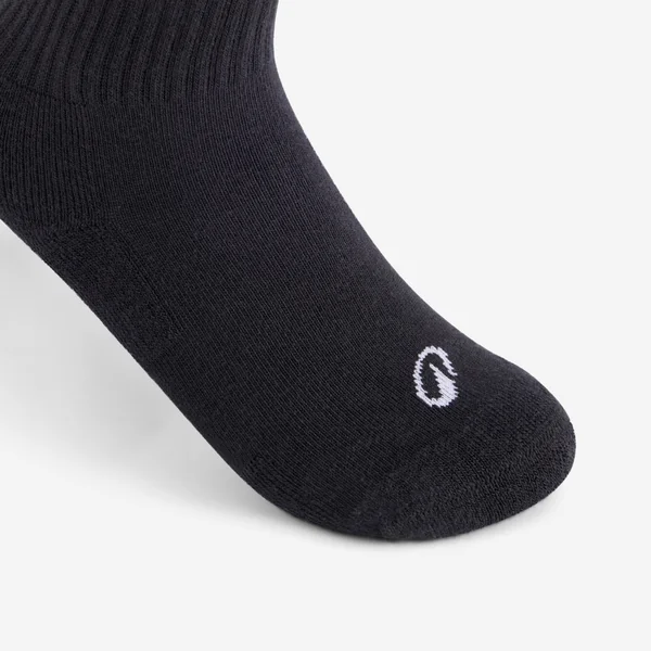 Chaussettes de tennis enfant hautes lot de 3 - rs100 noir
