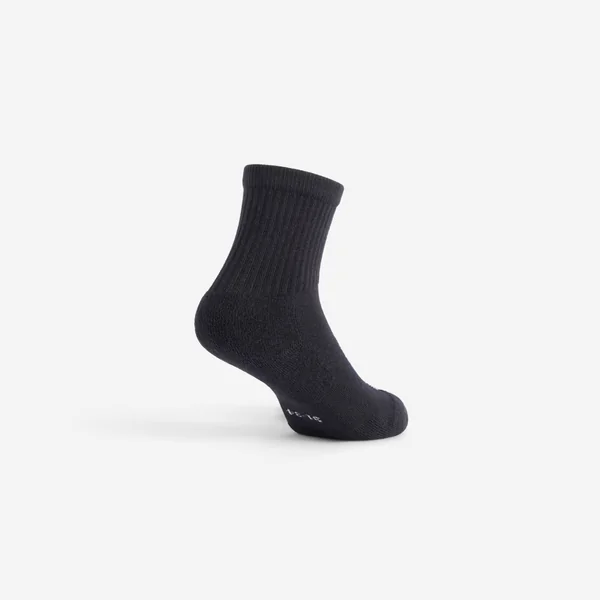 Chaussettes de tennis enfant hautes lot de 3 - rs100 noir