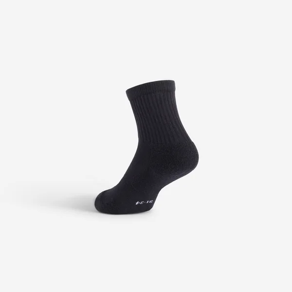 Chaussettes de tennis enfant hautes lot de 3 - rs100 noir