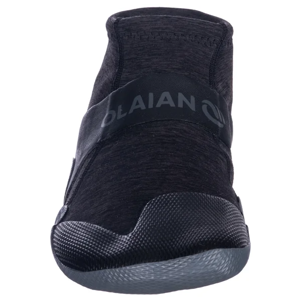 Chaussons bas surf 500 néoprène 2mm gris noir
