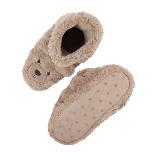 Chaussons Ours en Peluche - Beige