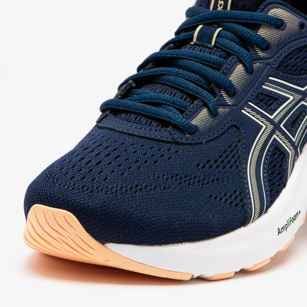 Chaussure de running Femme, Asics Gel Windhawk Bleu marine et abricot