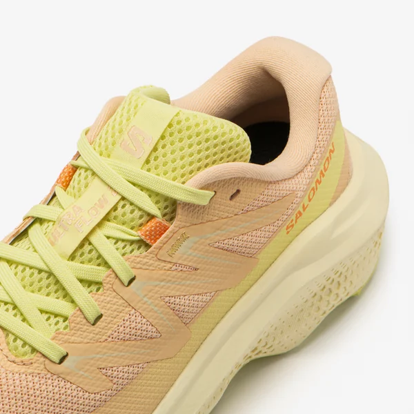 Chaussure de trail running femme, Salomon Ultra Flow 2 rose jaune et vert