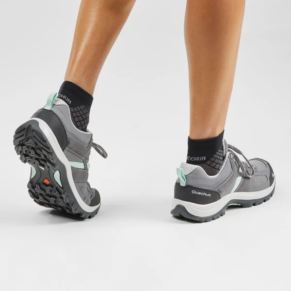 Chaussures de randonnée femme, MH100 gris