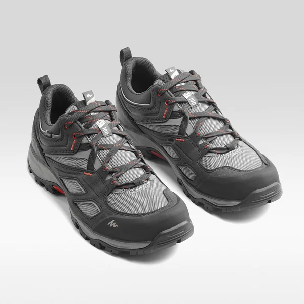 Chaussures de randonnée montagne imperméables homme, MH100 gris rouge