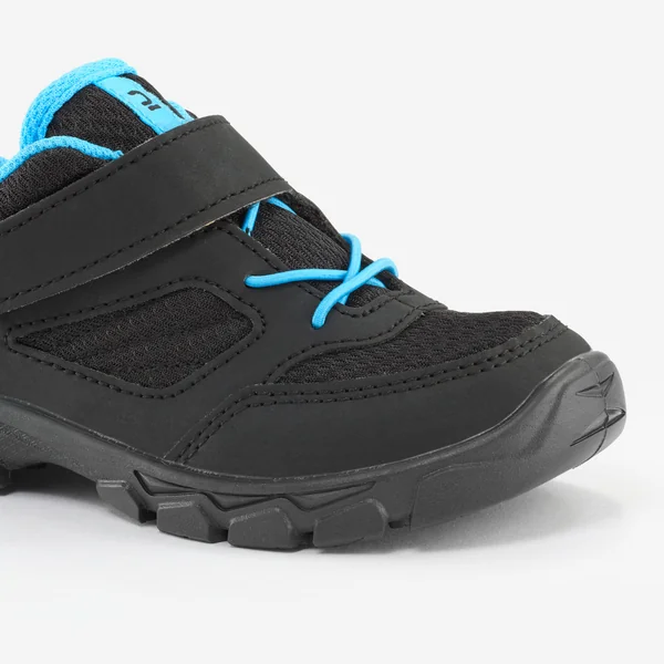 Chaussures de randonnée à scratch 24 au 34 enfant, NH100 noir