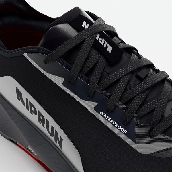 Chaussures de trail running imperméables femme, Kiprun Kipsummit WP noir & rose