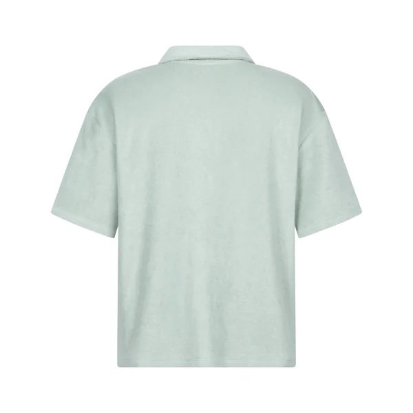 Chemise boutonnée en tissu éponge - Vert