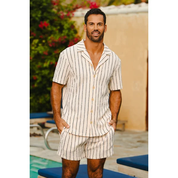 Chemise crème manches courtes