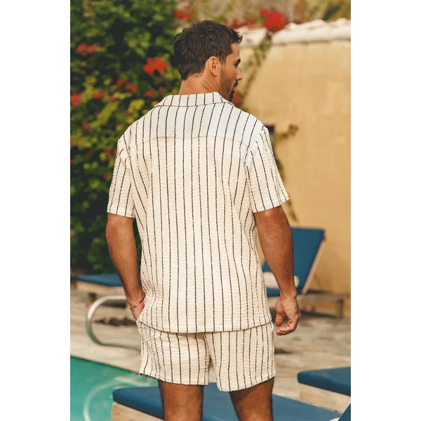 Chemise crème manches courtes
