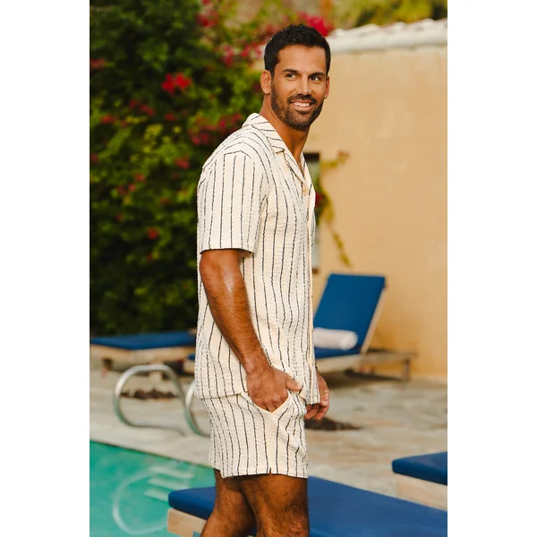 Chemise crème manches courtes