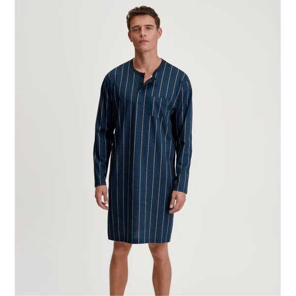 Chemise de nuit homme à rayures Relax Imprint Insignia Blue