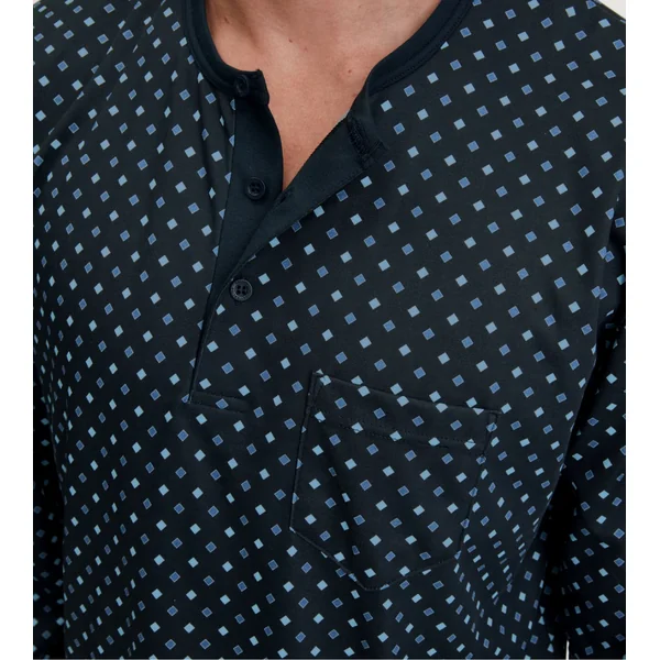 Chemise de nuit pour homme en coton Relax Streamline Saphir Blue