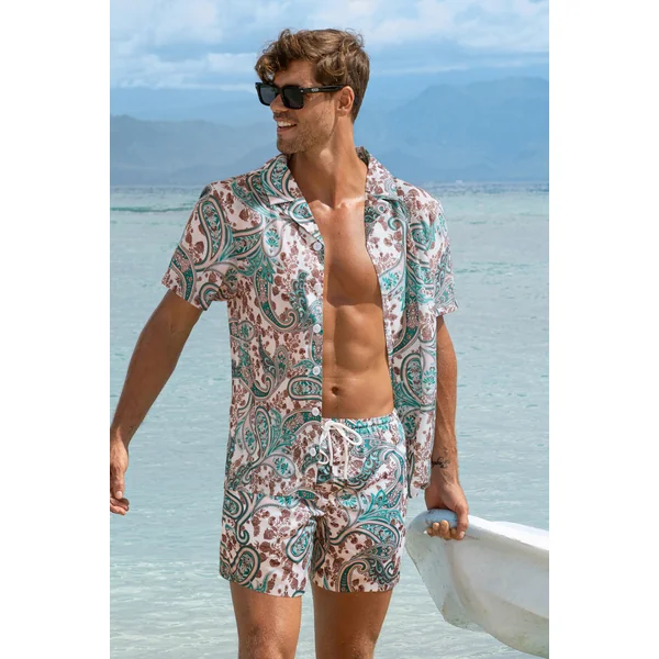 Chemise paisley col chemise