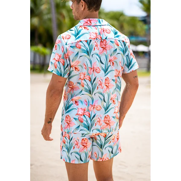 Chemise tropicale col chemise