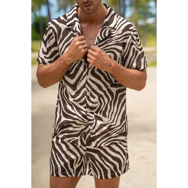 Chemise zèbre tissée