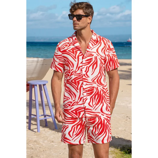 Chemise à motif abstrait au style artistique