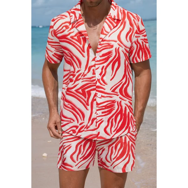 Chemise à motif abstrait au style artistique