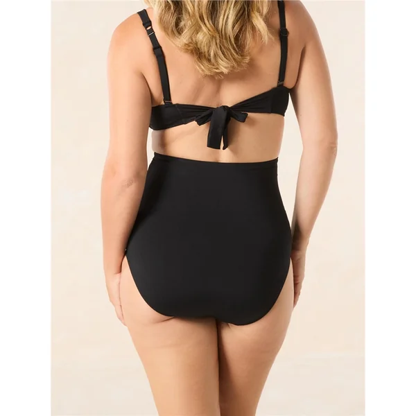 Coco Reef - Culotte de maillot très haute Noir Medium Solids