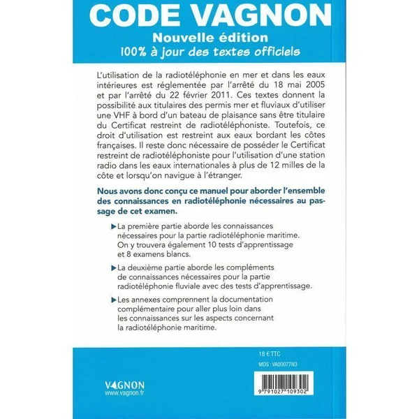 Code Vagnon permis CRR