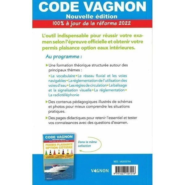 Code Vagnon Permis Plaisance Option Eaux intérieures