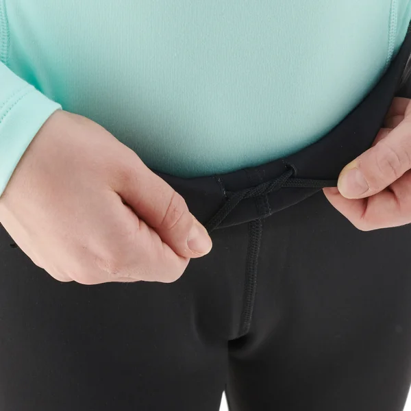 Collant chaud de ski de fond noir XC S TIGHT 100 enfant