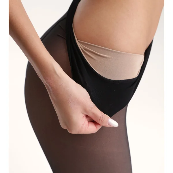 Collant chaud effet transparent Noir Thermo