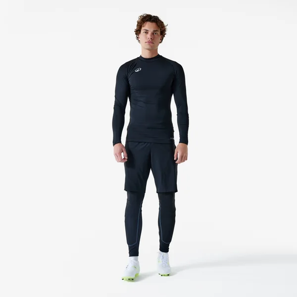 Collant de foot thermique mixte Keepconfort 100 noir