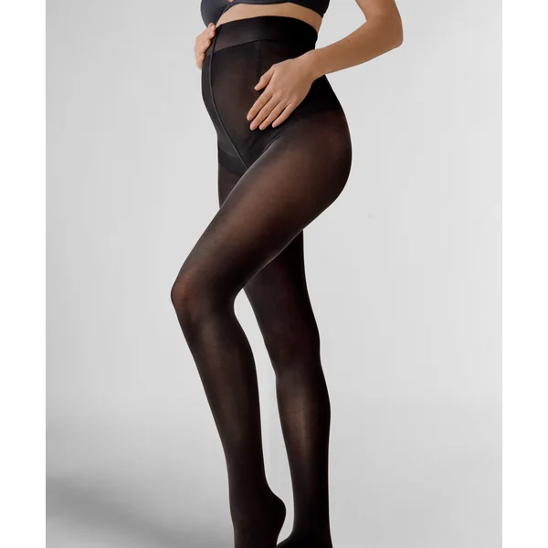 Collants Grossesse 40 Deniers Toucher Velours - Noir