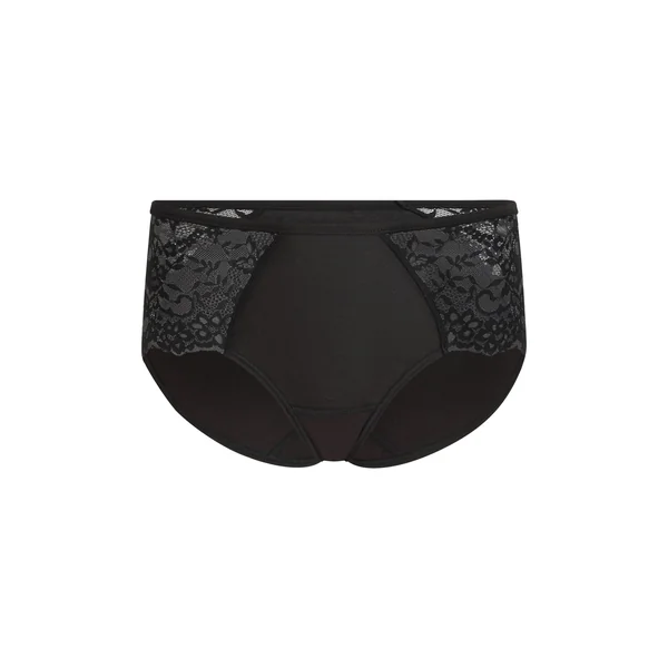 Combinaison en dentelle longueur midi - Noir