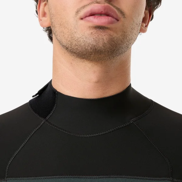 Combinaison intégrale surf caoutchouc naturel 3/2 mm homme, 500 kaki noir