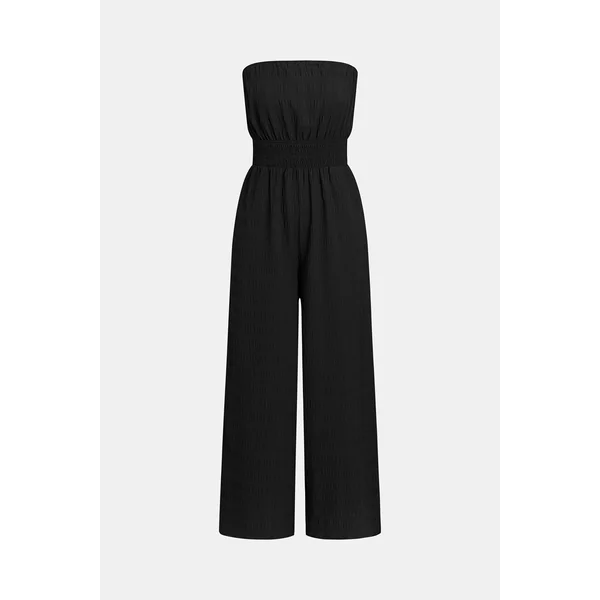 Combinaison noire col droit sans manches