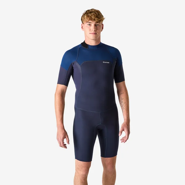 Combinaison Surf Shorty 500 stretch Néoprène homme bleue