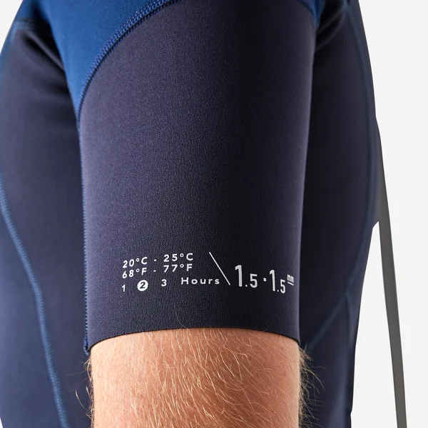 Combinaison Surf Shorty 500 stretch Néoprène homme bleue
