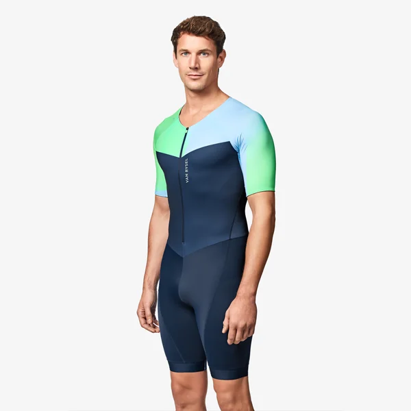 COMBINAISON TRIFONCTION TRIATHLON COURTE DISTANCE MANCHES COURTES HOMME