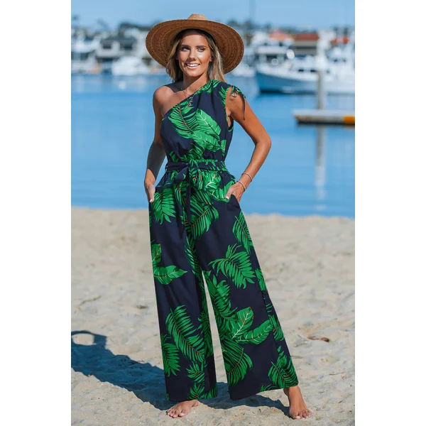 Combinaison tropicale col asymétrique