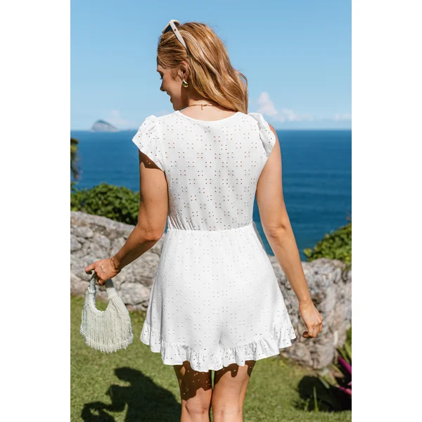 Combishort col surplis blanc