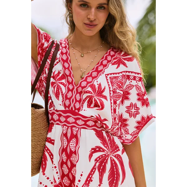 Combishort tropical nouer à la taille