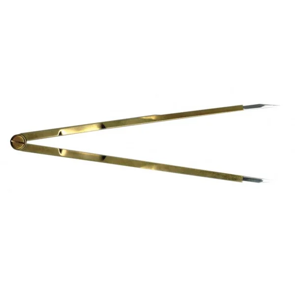 Compas Pointe Sèche Droit Laiton Pointes Inox 20 CM