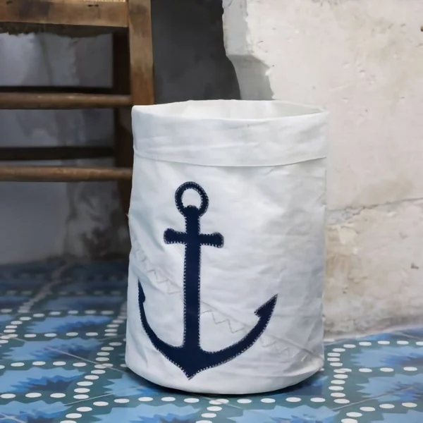 Corbeille papier en voile recyclée