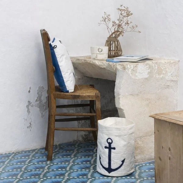 Corbeille papier en voile recyclée