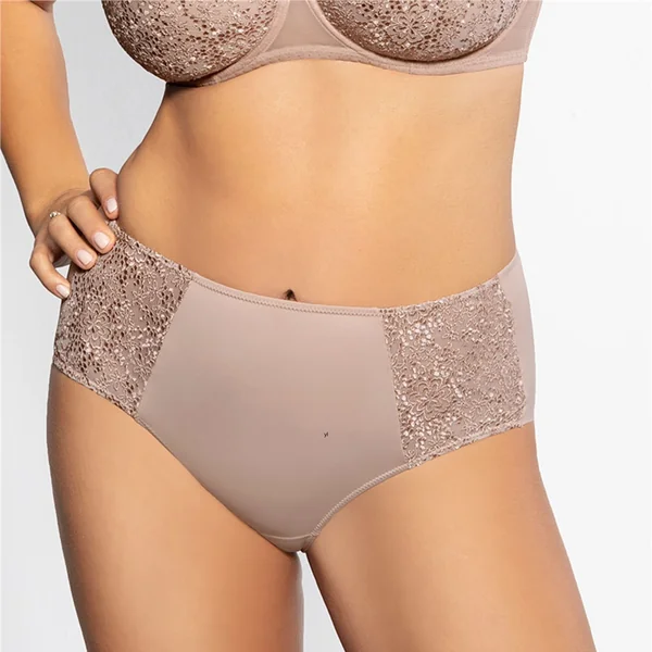Corin - Culotte taille haute coupée au laser Cappuccino Large Gisele