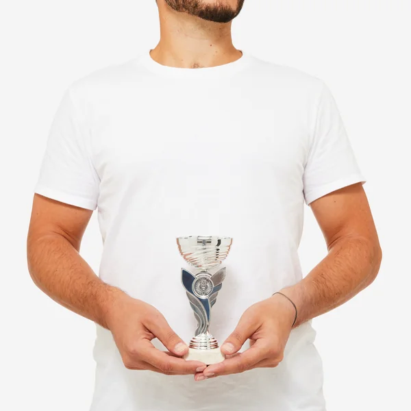 COUPE ARGENT/ BLEU 19 CM