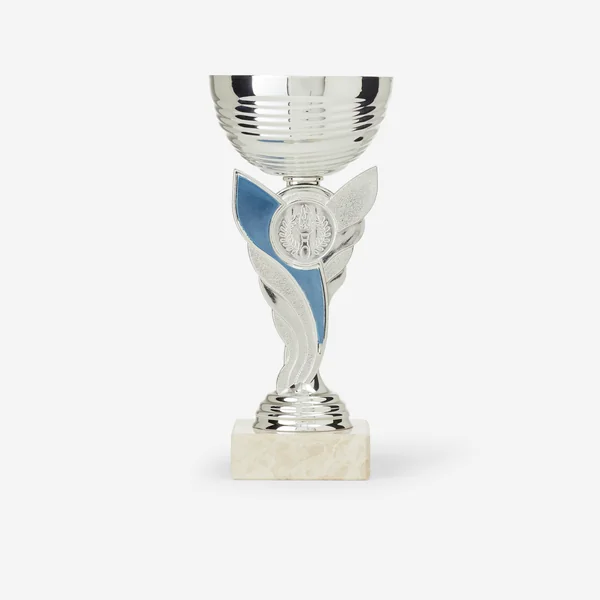 COUPE ARGENT/ BLEU 19 CM