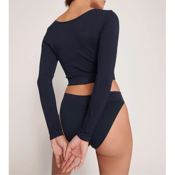 Crop-top infusé à l'Aloe Vera SLOGGI EVER INFUSED Bleu Noir