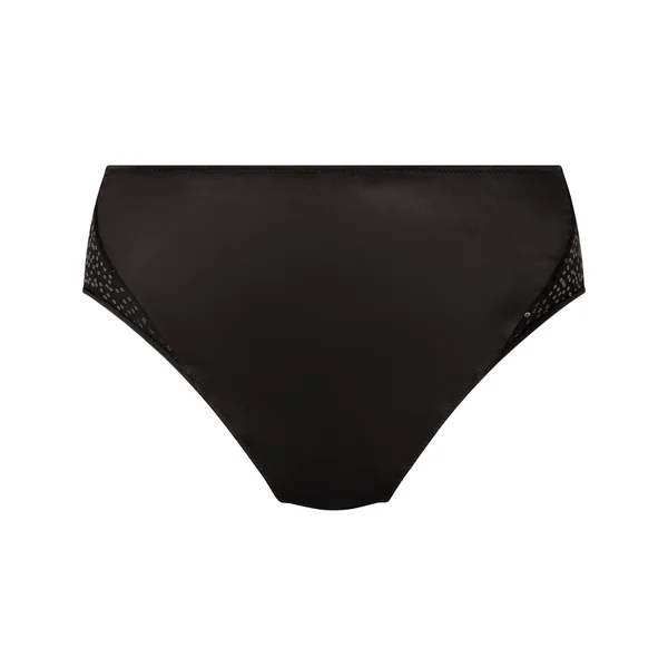 Culotte brésilienne jambe et taille haute Elle - Noir
