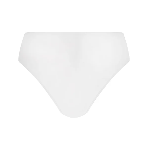 Culotte brésilienne jambe haute coton - Blanc